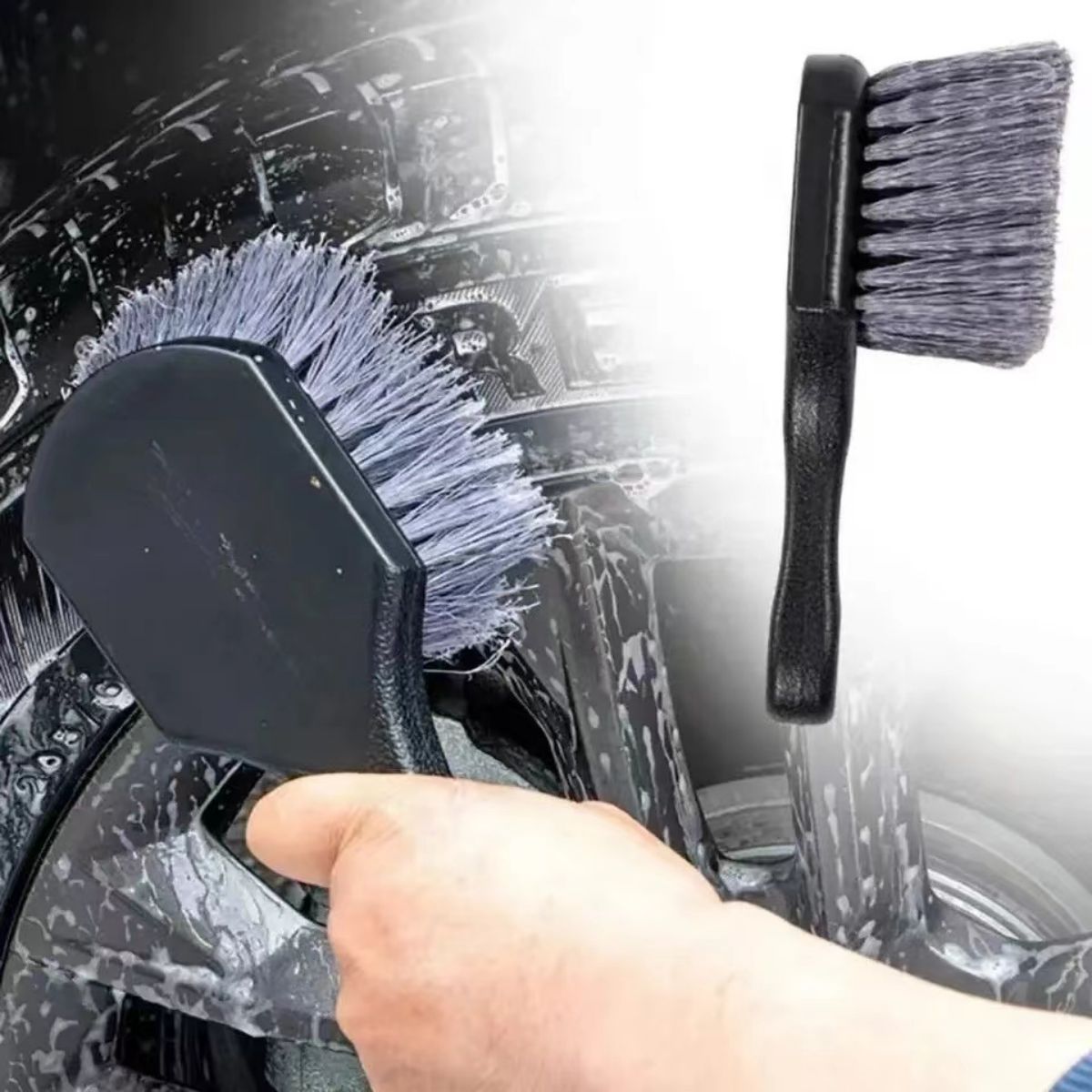 Car Wheel Cleaning Brush Detai - Car Cleaning Brush 评论和价格